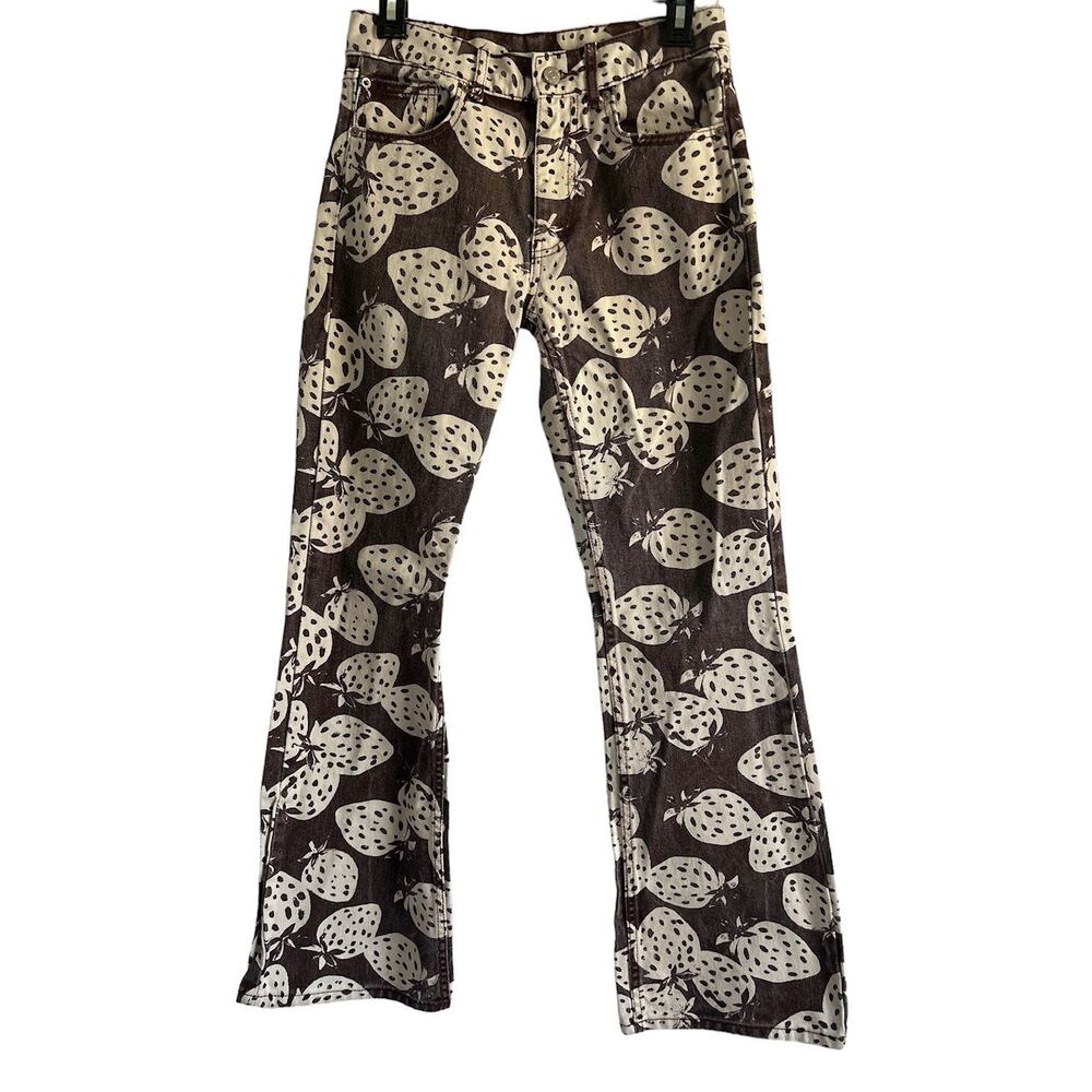 Urban Outfitters‎ BDG Strawberry Pattern 90’s Bootcut Leg Jeans WOMENS SIZE 25
